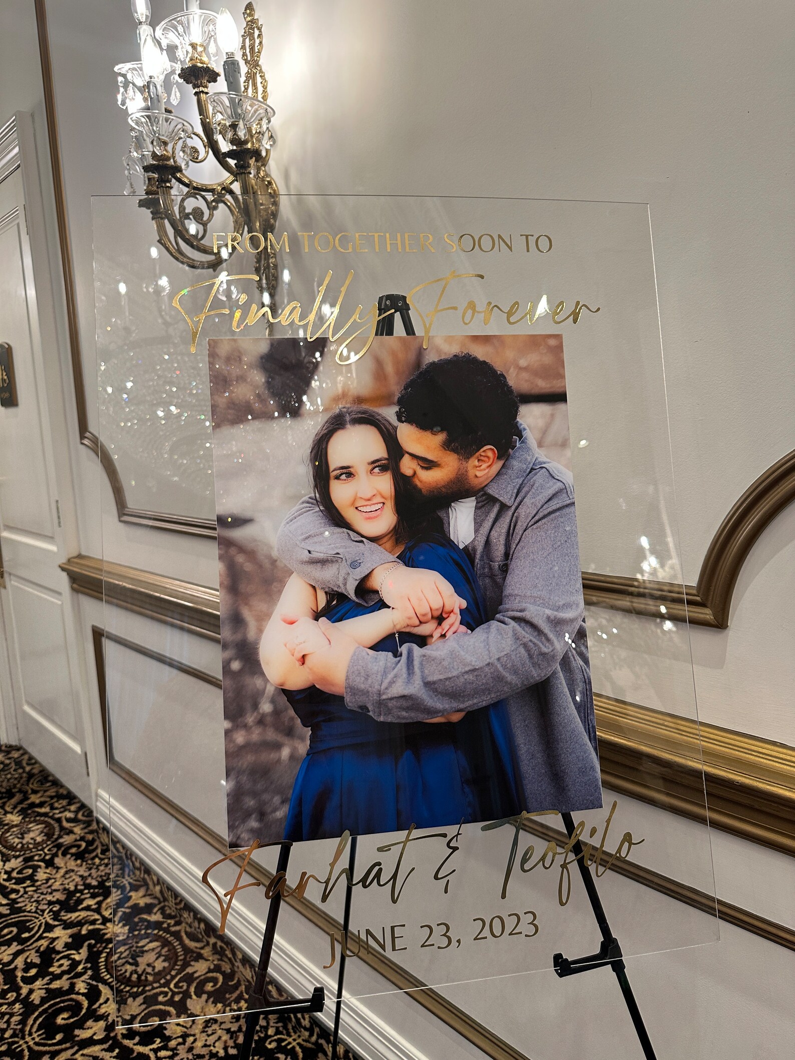 24x36 Custom Acrylic Photo Sign - Acrylic Wedding Welcome Sign, Baby ...