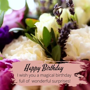Alles Gute zum Geburtstag Digitale Karte | Alles Gute zum Geburtstag Karte | Animierte Karte | Abfallfrei | Papierlose Wünsche | Rosen