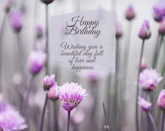 Happy Birthday Card | Happy Birthday Digital Card | Animated Card | Waste Free  Wild Flowers