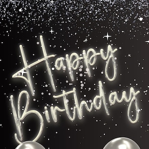 Alles Gute zum Geburtstag Karte | Alles Gute zum Geburtstag Digitale Karte | Animierte Karte | Abfallfrei |