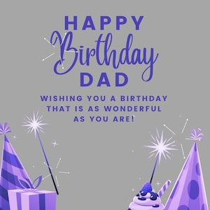 Feliz cumpleaños papá / Tarjeta digital de feliz cumpleaños / Papá / Tarjeta electrónica de feliz cumpleaños / Tarjeta de cumpleaños / Deseos de cumpleaños / Sin residuos / Sin papel /