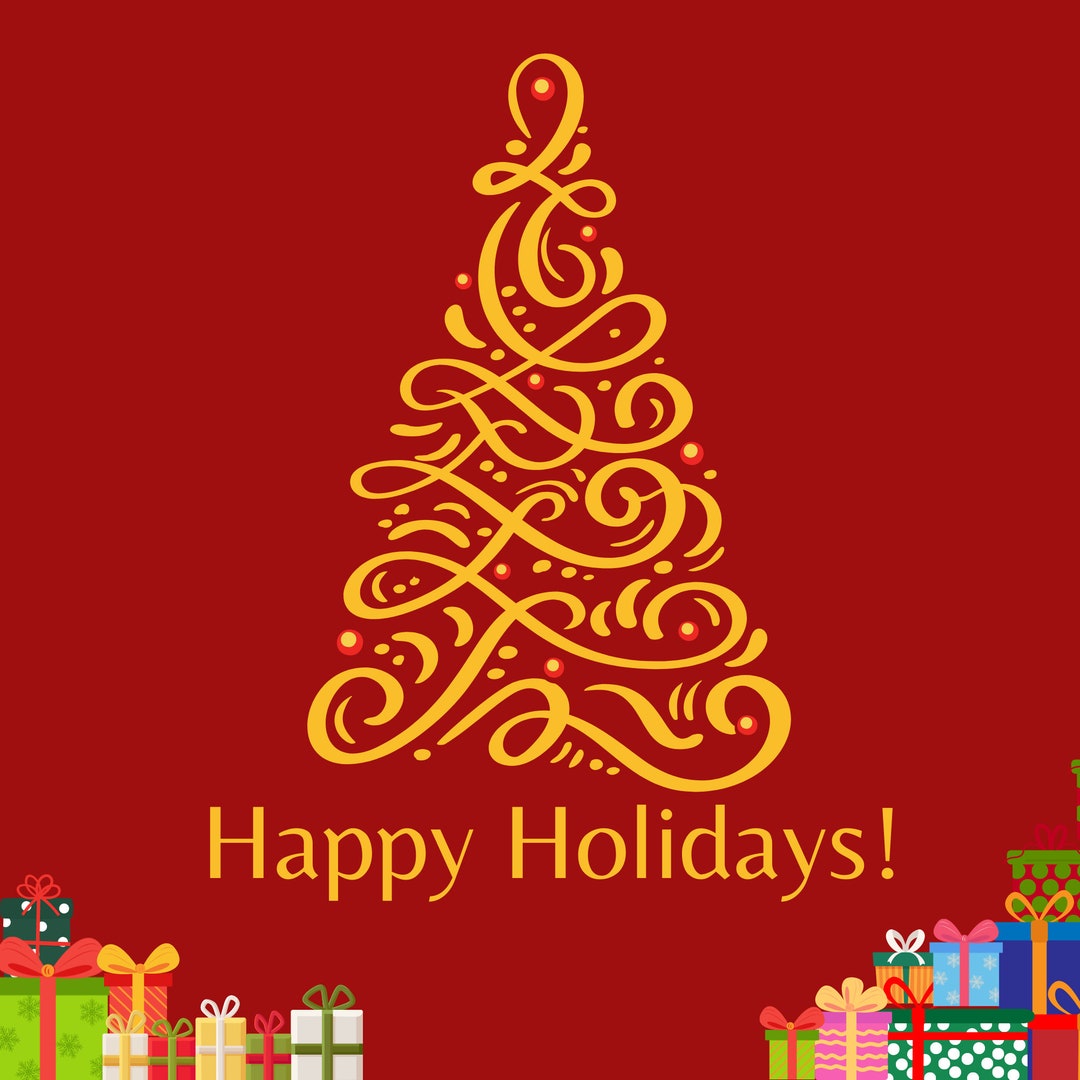 Merry Christmas Digital Card Merry Christmas Animated Etsy