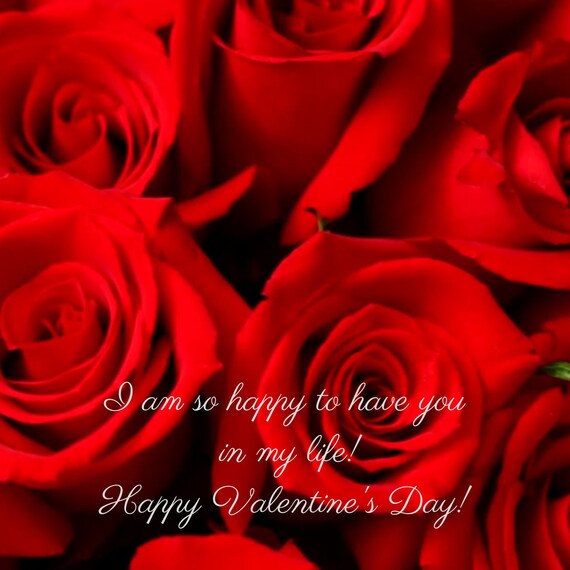 Digital Valentine’s Day Card | Valentines Day Digital Card | Valentines Day Animated Card | Red Roses | Paperless | Valentines Day Cards