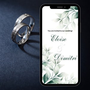 Animated Wedding Invitation Template: Minimalist Electronic Design (Digital)