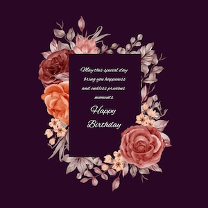 Happy Birthday Digital Card | Happy Birthday Card | Animated Card | Roses | Waste Free | Paperless |