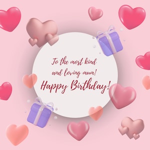 Alles Gute zum Geburtstag Mama digitale Karte | Alles Gute zum Geburtstag Digitale Karte | Alles Gute zum Geburtstag Mama | Geburtstagskarte | Geburtstagswünsche | Abfallfrei |