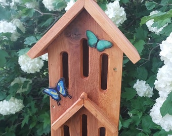Rustic Butterfly Shelter-House w/ Stain-Sealer Finish:FREE shipping to Hawaii!!