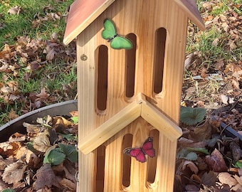 Butterfly House/ Garden Shelter- Cedar- Offset Roof