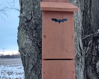 Bat House- Cedar Dual Chamber- Handmade- Finished