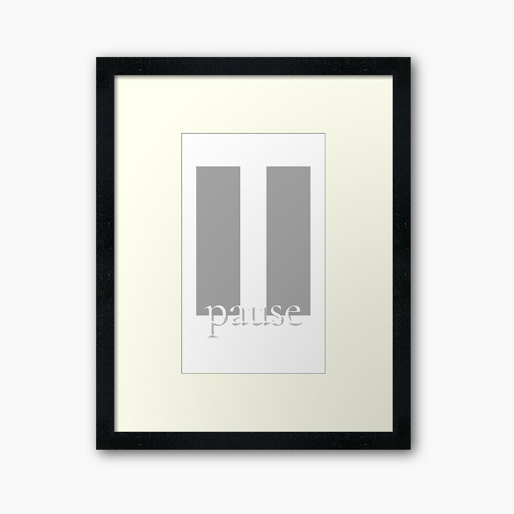Pause In Wall Wall Hangings Home & Living Digital Download Print and Frame Pause ...