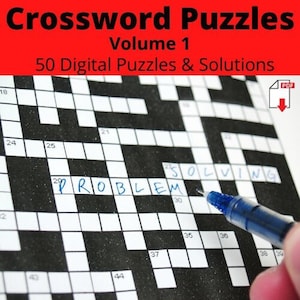 250 printable crossword puzzles volume 12345 back to etsy