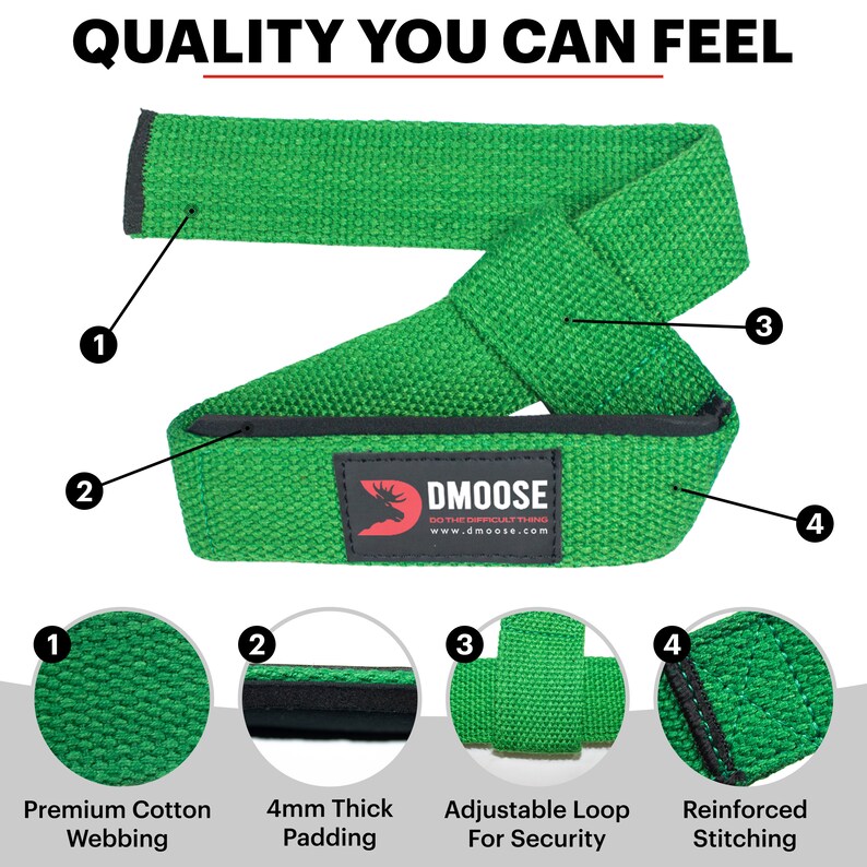 Dmoose Lifting Straps 24 Deadlift Straps With Silicone Etsy