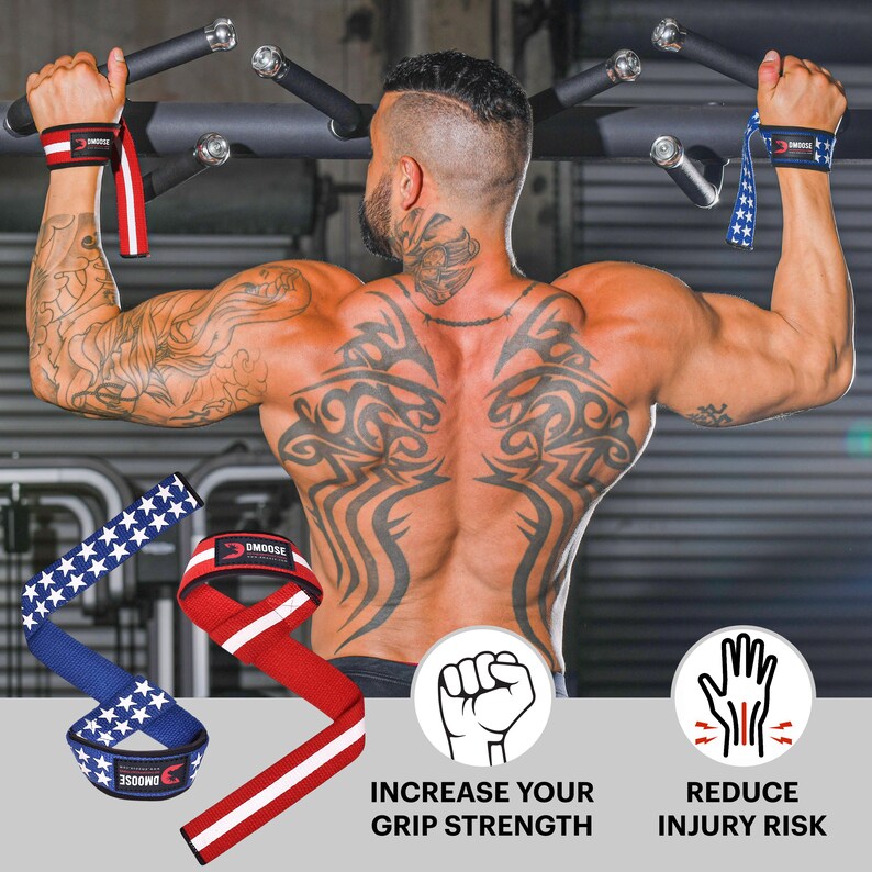 Dmoose Lifting Straps 24 Deadlift Straps With Silicone Etsy