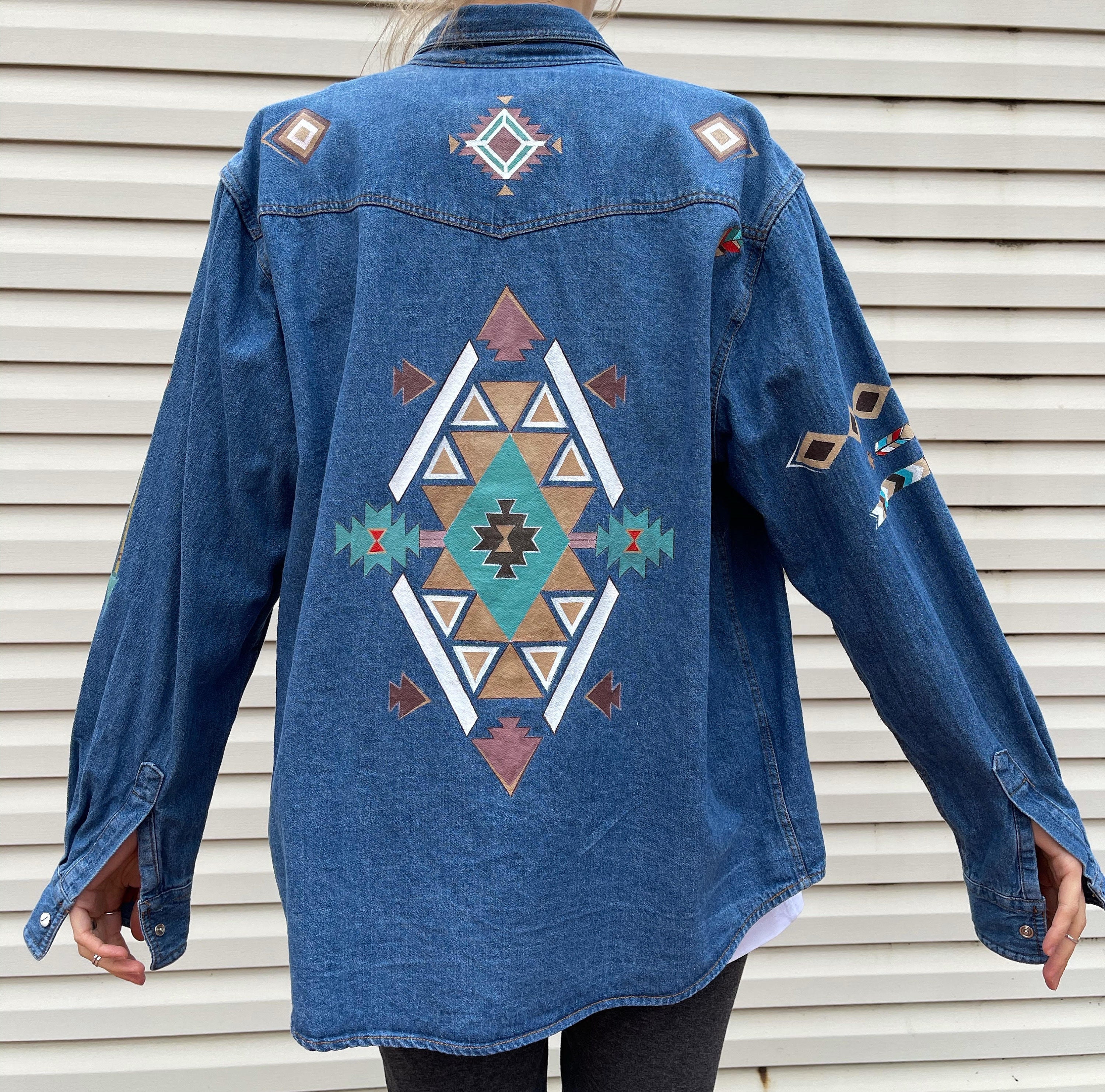 denim shirt painting