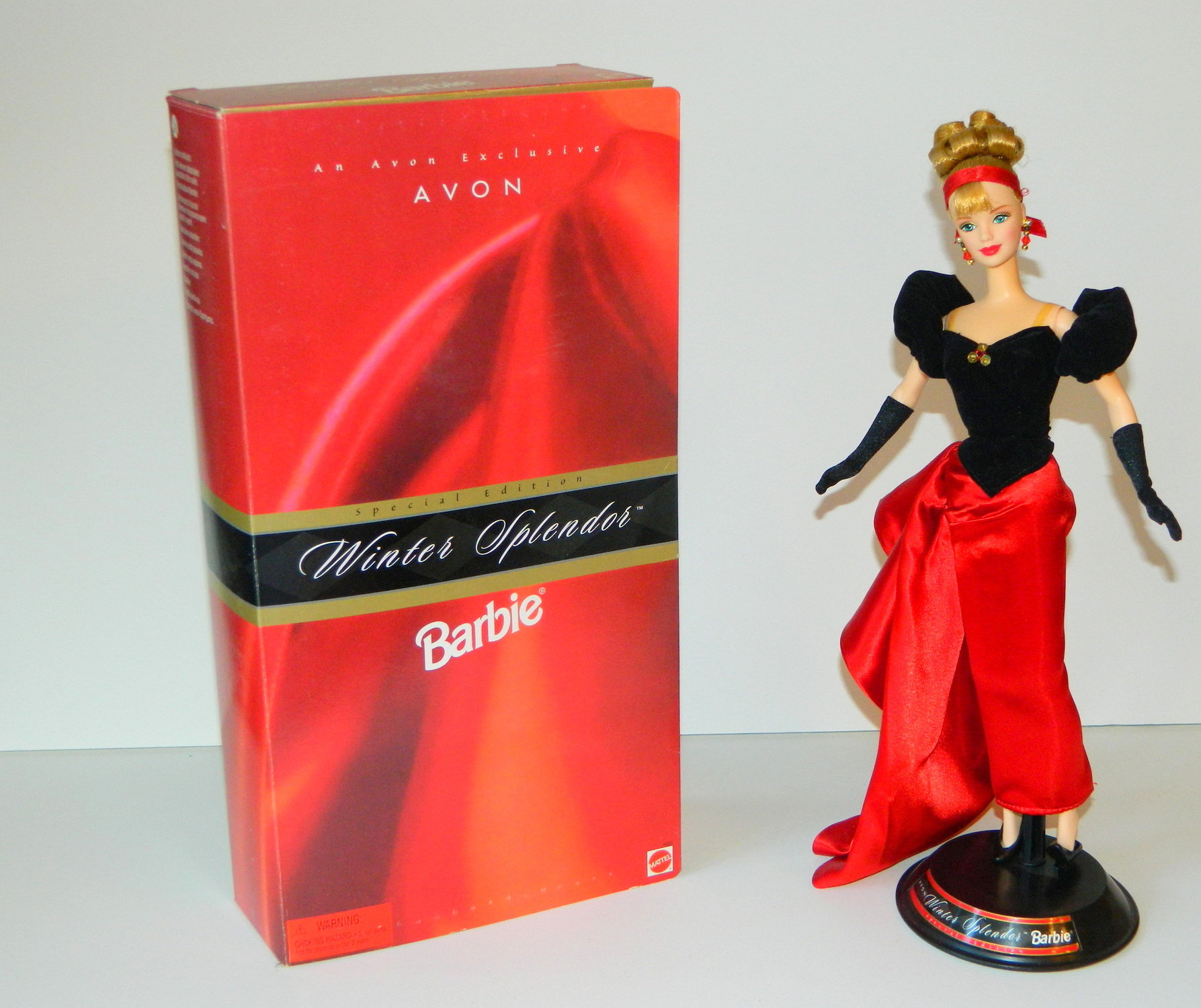 Vintage Winter Splendor Collectible Barbie Doll Made by Mattel for Avon in the 1990 s With Box and Stand Etsy