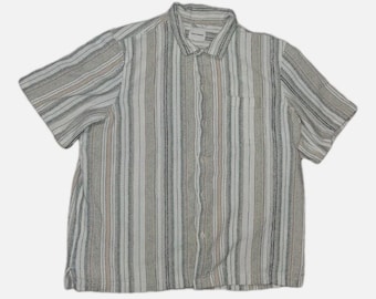 Lucky Brand Hemd Herren XXL Bunt Gestreift Kurzarm Hemd RN80318