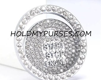 2pc. Car Push Start Button Rhinestone Ring And Cap/Car Bling/Car interior Accessories