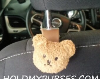 1pc. or 2pc. Very Cute Brown Bear Car Hook, Purse Hook, Bag Hook or Grocery Bag Hook Car Organizer/Car Bling. Buy 2 And Save!!