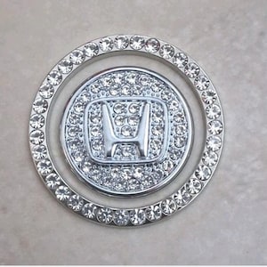 2 st. Honda-emblem i metall med startknapp, strassring och lock/bilbling/bilinredningstillbehör