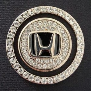 2pc. Metal Car Push Start Button Rhinestone Ring And Cap/Car Bling/Car interior Accessories