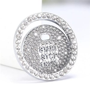 2pc. Car Push Start Button Rhinestone Ring And Cap/Car Bling/Car interior Accessories