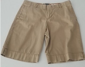 Ralph Lauren Shorts Damen 10 Polo Jeans Co Bermuda Beige Mid Rise Khaki