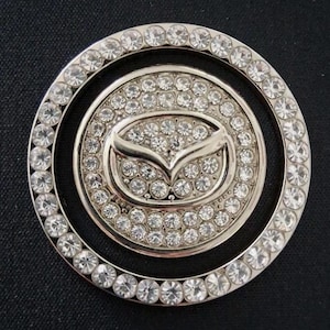 2pc. Metal Car Push Start Button Rhinestone Ring And Cap/Car Bling/Car interior Accessories