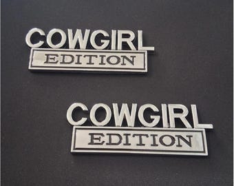 Cowgirl Edition 3D Metal Decal (1pc.) for Auto, SUV, Truck, Bike