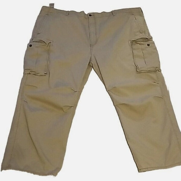 Levis Cargo Pants Mens 56x29 Khaki Pockets Utility Casual Outdoor Straight Zip