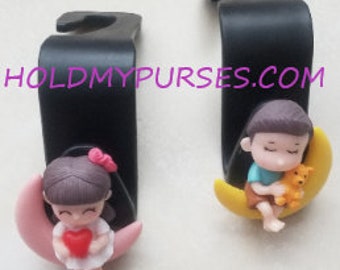 2 Pc. Super Cute Baby Couple Car Hook/ Bag Hanger/Purse Hook/Car Organizer/Headrest Hook/Car Bling. Buy 2 Pairs And Save..