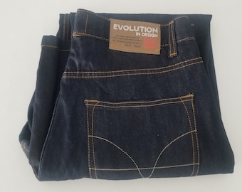 Evolution In Design 5 bolsillos Jeans para hombre 34x32 Denim azul RN#0100543 Pierna ancha