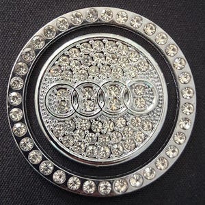 2pc. Metal Car Push Start Button Rhinestone Ring And Cap/Car Bling/Car interior Accessories