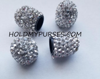 4pc. Silver Rhinestone Universal Valve Stem Caps/Car Bling/Car Accessories.