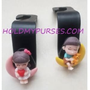 2 Pc. Super Cute Baby Couple Car Hook/ Bag Hanger/Purse Hook/Car Organizer/Headrest Hook/Car Bling.