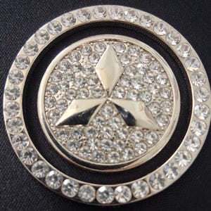 2pc. Metal Car Push Start Button Rhinestone Ring And Cap/Car Bling/Car interior Accessories