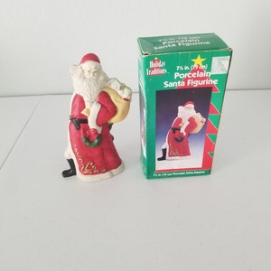 1pc. Vintage Holiday Traditions Porcelain Santa Figurine