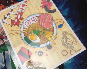 Ghibli Table Original Print