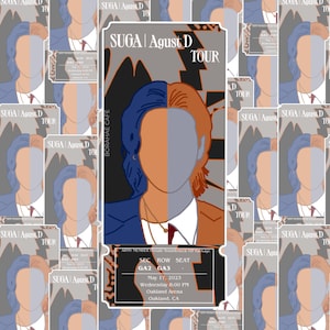 Suga | AugstD World Tour Ticket Sticker Oakland May 17th Show