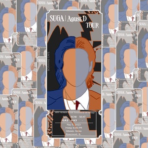 Suga | AugstD World Tour Ticket Sticker Rosemont May 5th Show