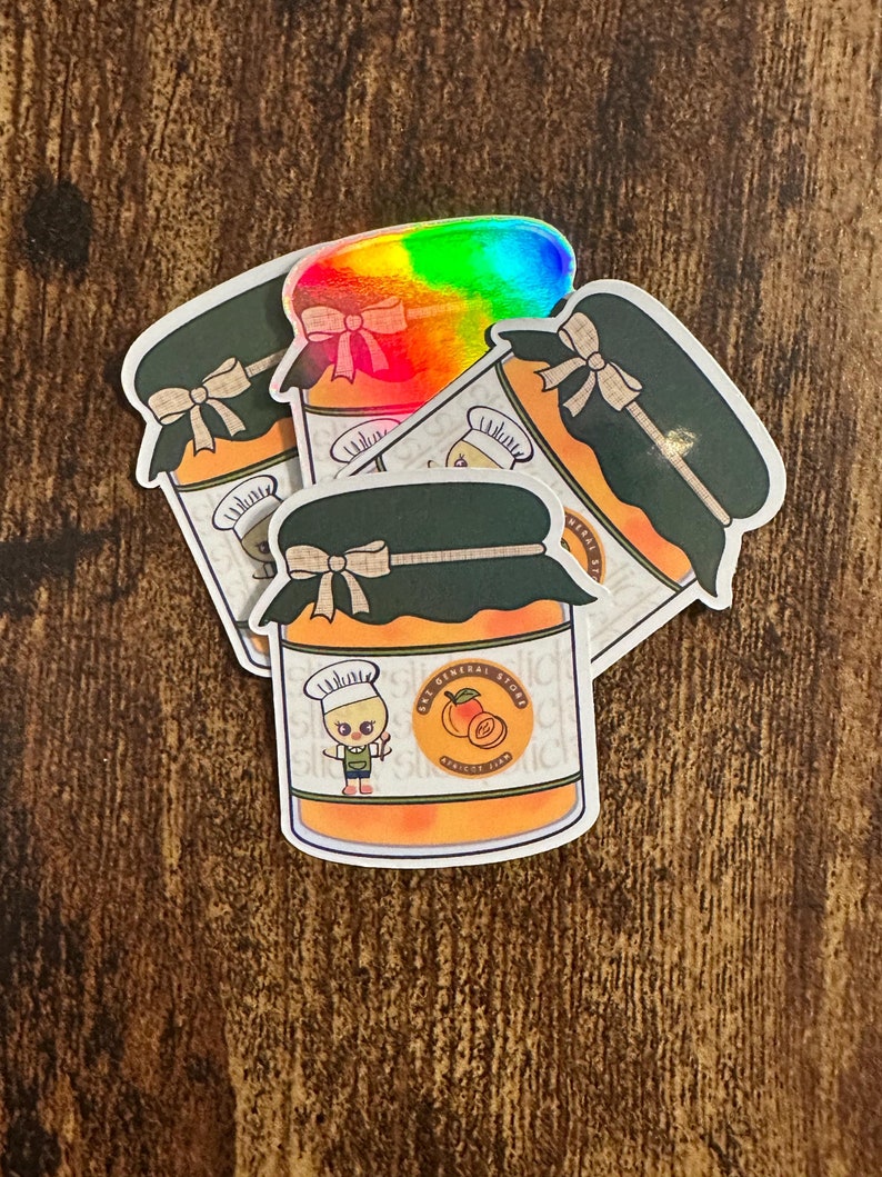 Bbokari Apricot JJAM Jar Sticker - Etsy