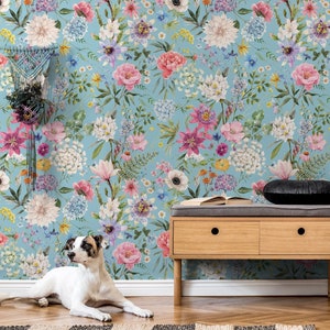 Floral Wallpaper Peel and Stick Wallpaper Abnehmbarer Wallpaper Temporäre Wallpaper Wall Paper