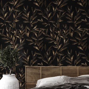 Wallpaper Peel and Stick, Leaf Wallpaper, Removable Wallpaper, Home Decor, Leaves Wall Decor, Leaves Wallpaper