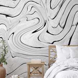 Abstract Swirl Peel and Stick Wallpaper: Removable Wall Decor