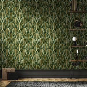 Peel and Stick Wallpaper, Removable Wallpaper, Temporary Wallpaper, Art Deco Wallpaper, Vintage Wallpaper, Wall Decor, Home Decor, Wallpaper