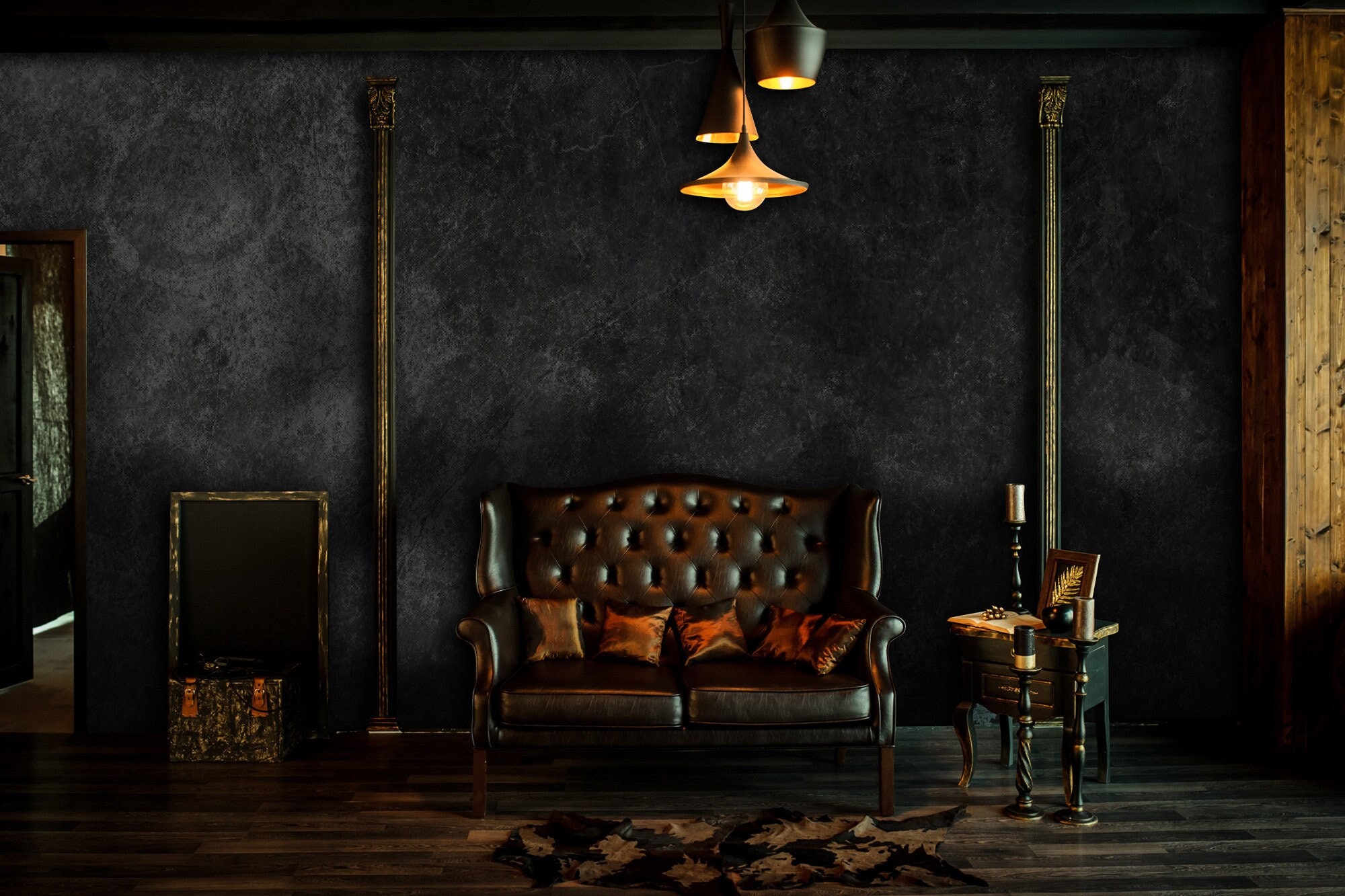 Black Concrete Wallpaper Removable Wallpaper Peel and Stick - Etsy Black Concrete Wallpaper Removable Wallpaper Peel and Stick - Etsy