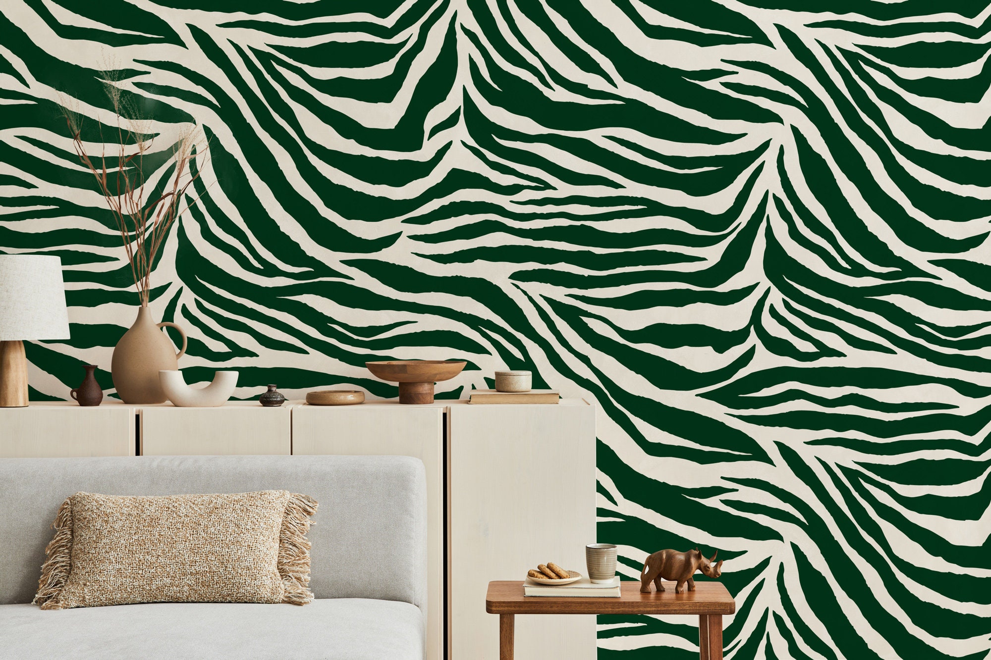 Abstract Wallpaper Peel and Stick Dark Green Wall Mural Art - Etsy