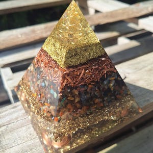 Custom made orgonite pyramid