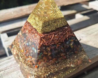 Custom made orgonite pyramid