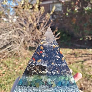 Medium custom orgonite pyramid