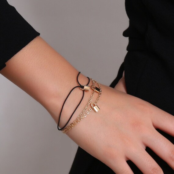 Lock Charm Chain Bracelet